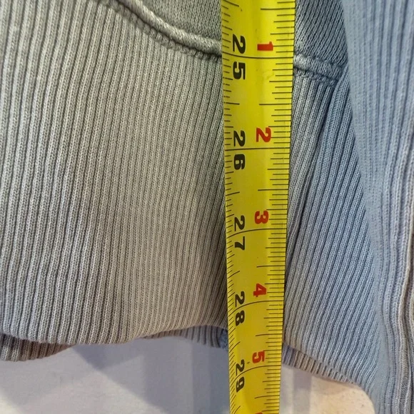 Aerie Oversized Side Slit Gray Blue Pullover Sweatshirt Size Small - Picture 3 of 5